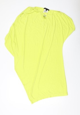 BCBGMAXAZRIA Damen Tunika Bluse gelb Modal Größe S Rundhals