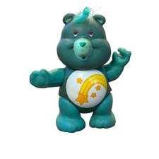 Vintage 1983 Care Bears Wish Bear Poseable PVC Figure Kenner Teal Shooting Star