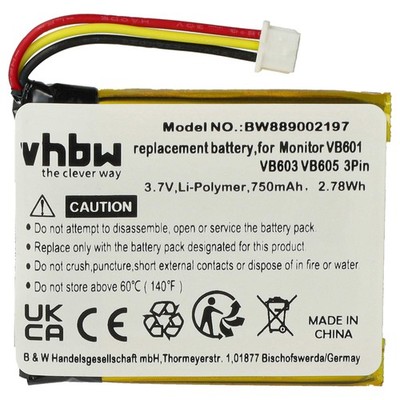 Akku für Hello Baby HB32RX, SM24, HB24, HB32 Babyphone 750mAh