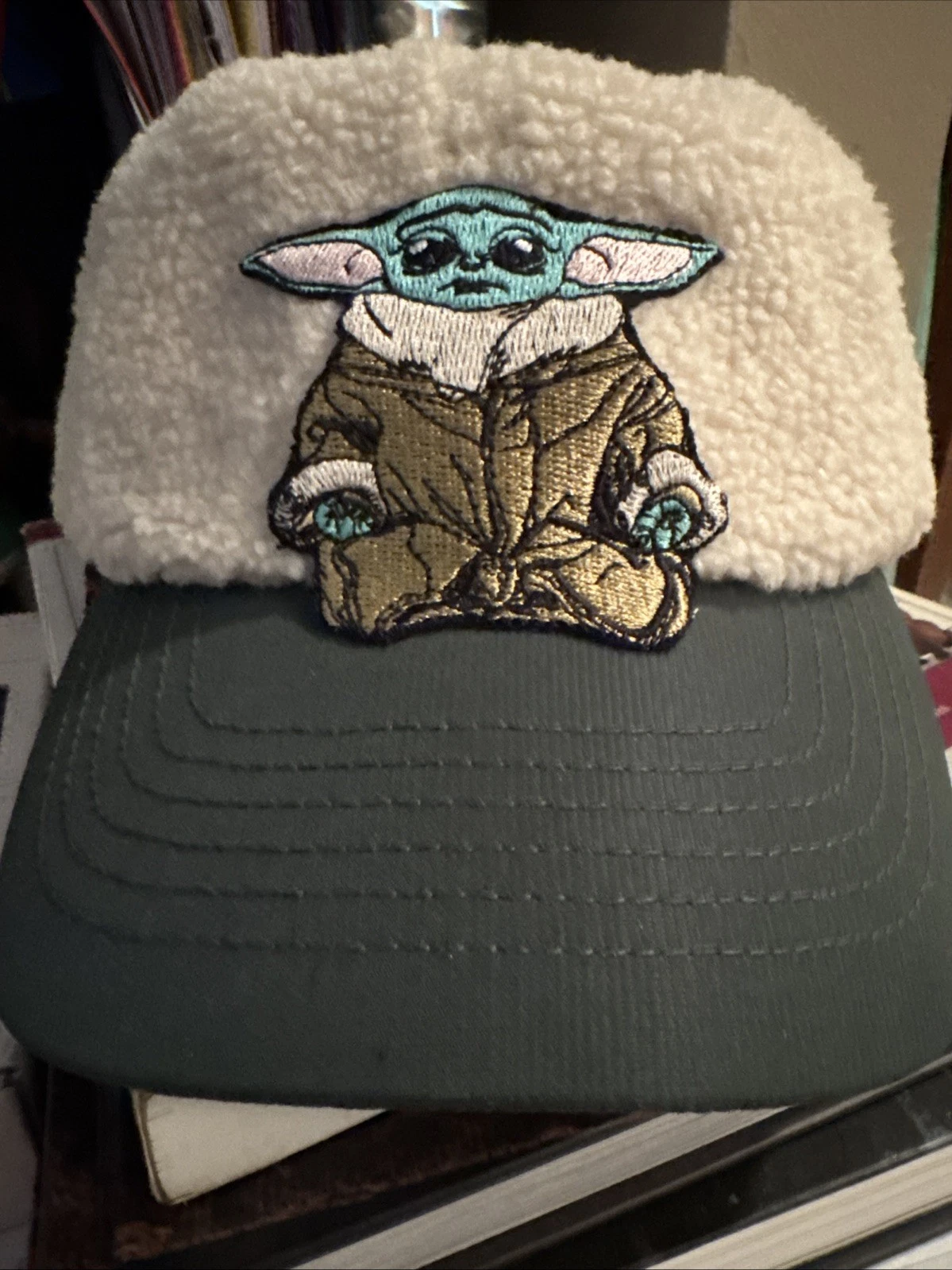 Star Wars The Mandalorian Baby Yoda Hat Cap Rare synthetic sheepskin