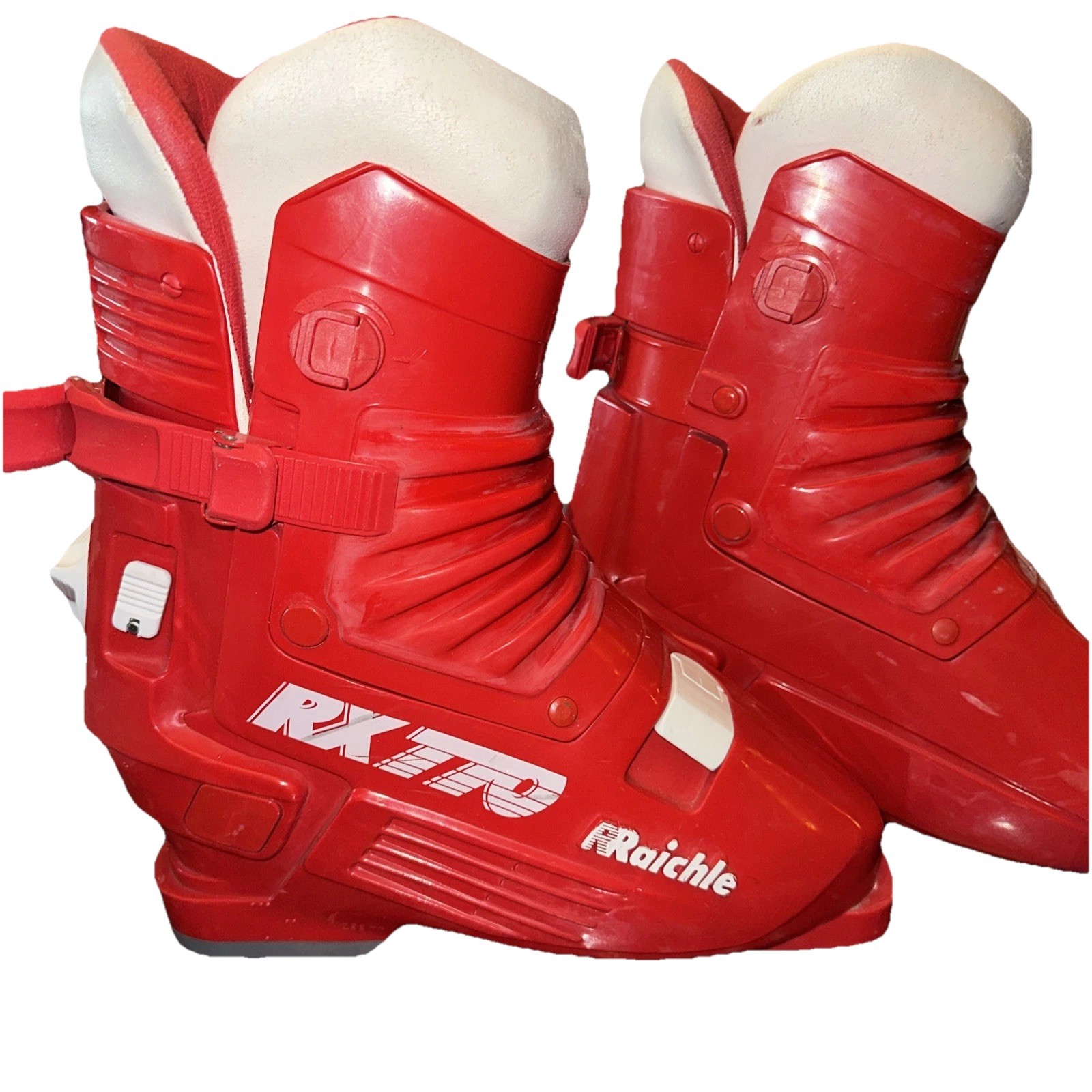 SALOMON Scarponi da sci vintage retrò Raichle RX770 Power Flex rosso bianco 8 5 US 7 5 EU condizioni