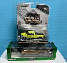 Greenlight 2019 Safety Yellow Ram 3500 Big Horn w/Black Gooseneck Trailer