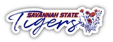 Savannah State University Script Floral Sticker/Magnet - School Decor