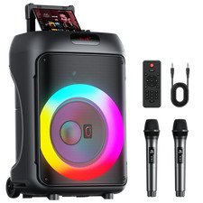 Party Speaker XMAS 120W Subwoofer Bluetooth Speaker Karaoke Machine with Remote