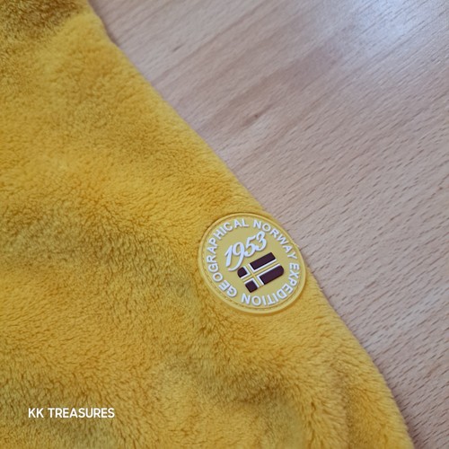 Geographical Norway Upaline Polar Jacket Teddy Fleece Mustard Yellow Womens UK14 - Picture 10 of 17