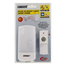 Omega 17626 Plug In Wireless Door Chime - White