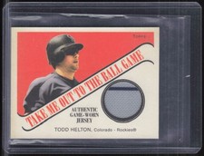 2004 Topps Cracker Jack Take Me Out To Ball Game Todd Helton Game Worn Jersey