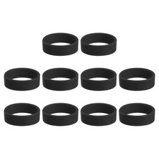 10Pcs Silicone Rubber Bands Non-slip 1.22 Inch Flat for Books Black