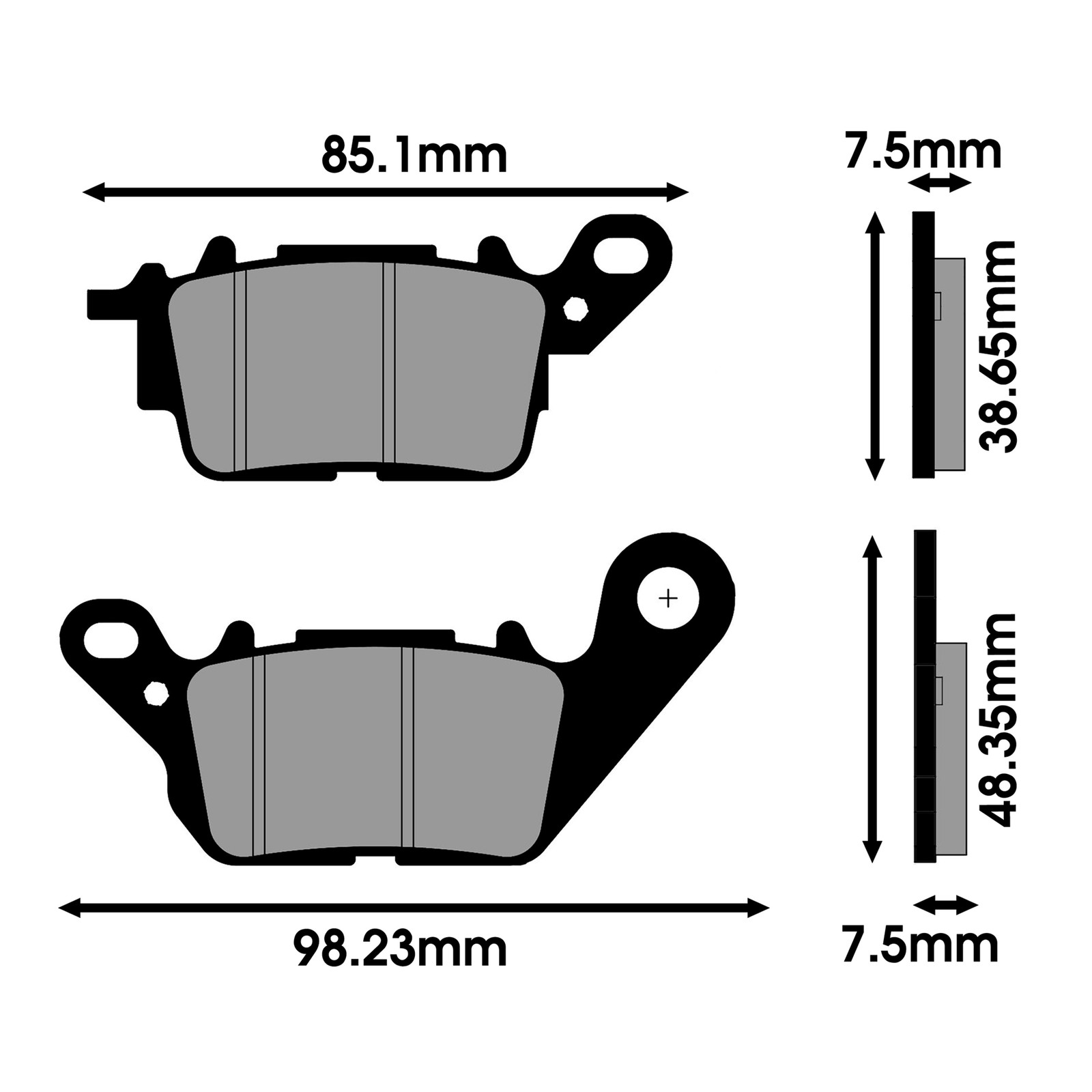 Plaquettes de frein avant Polini anti-sifflement pour Yamaha N-Max et Tricity 125