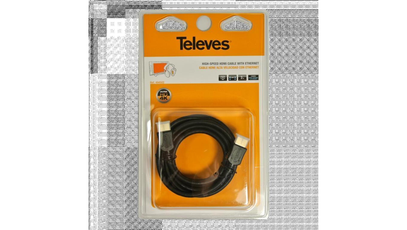 5902887070815 Kabel HDMI 20 Televes ref 494502 3m 4K TELEVES 5190₽