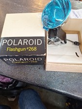 Vintage Polaroid Model 268 Flash Bulb Attacment with Blue Lens  Orginal Box
