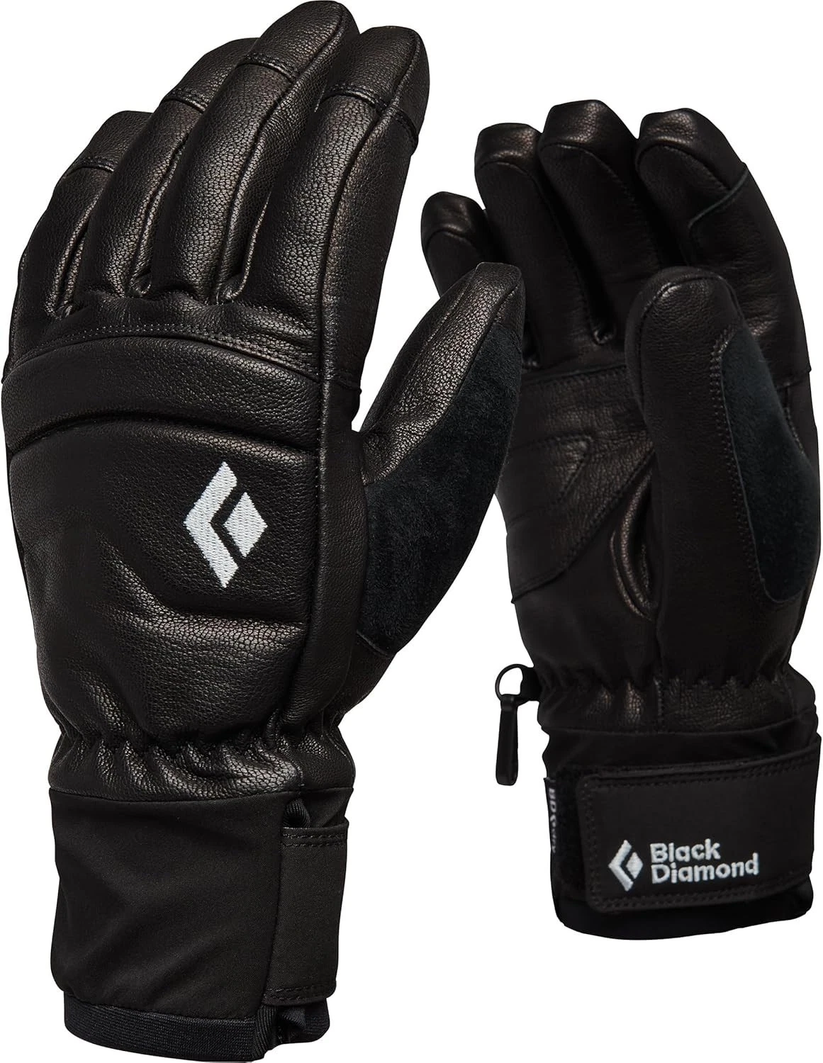 Women's Spark Black Diamond Leather Winter/Ski Gloves Large 8 - NWT