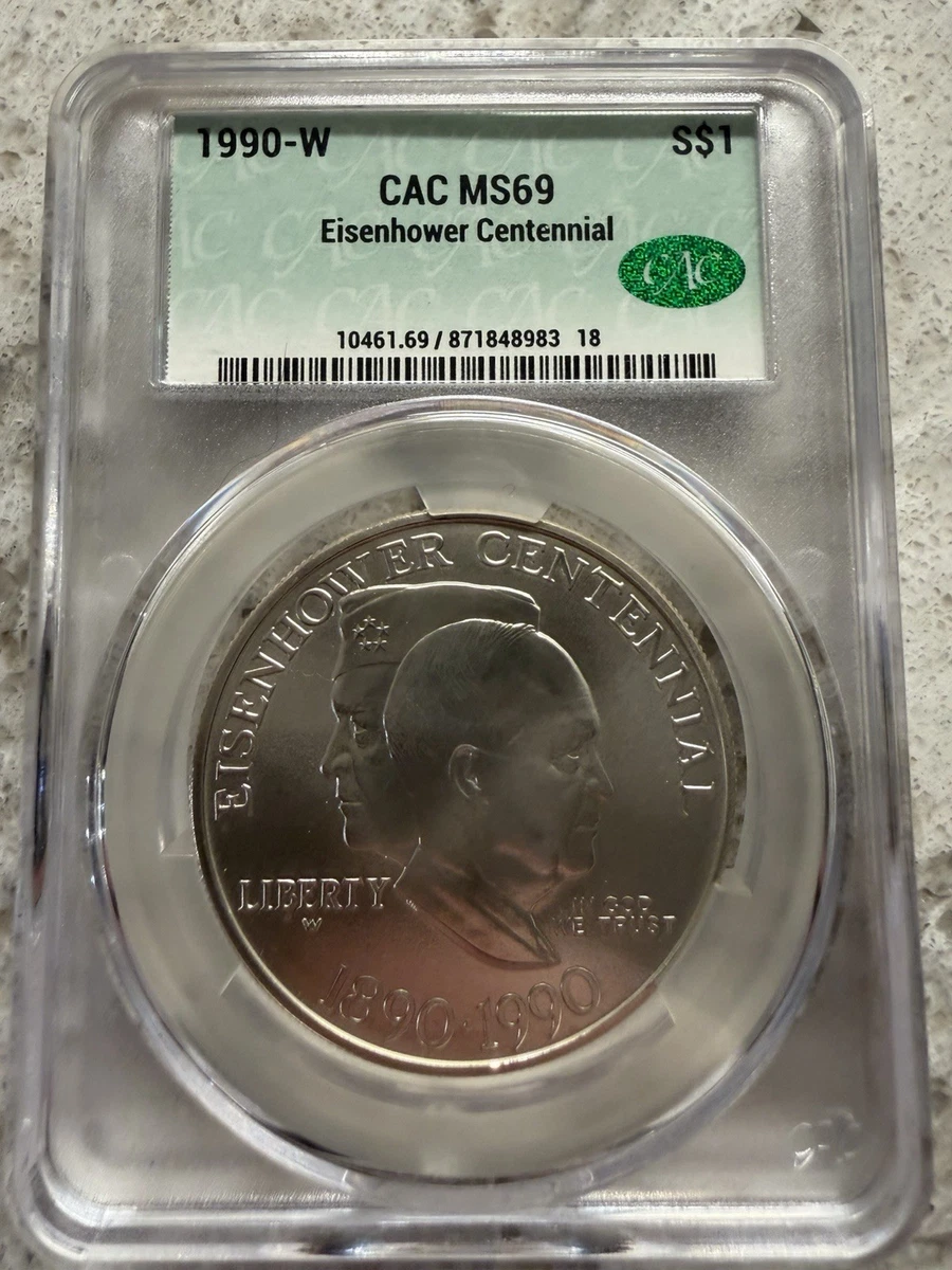 1990 アイゼンハワー   センテニアル 銀貨 1990 P US Eisenhower Ike Centennial Silver Dollar Grade Proof at