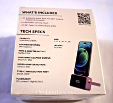 LIMITLESS POWER BANK 5000mAh WITH 360* ROTATING ADAPTERS & KICKSTAND