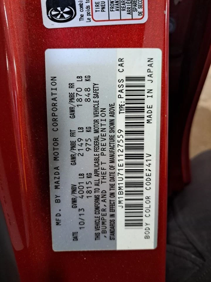 Conjunto de bolsa de aire Rh pasajero techo lateral Rh/ 2014 Mazda 3 Sku#74237364 Foto 2 de 4