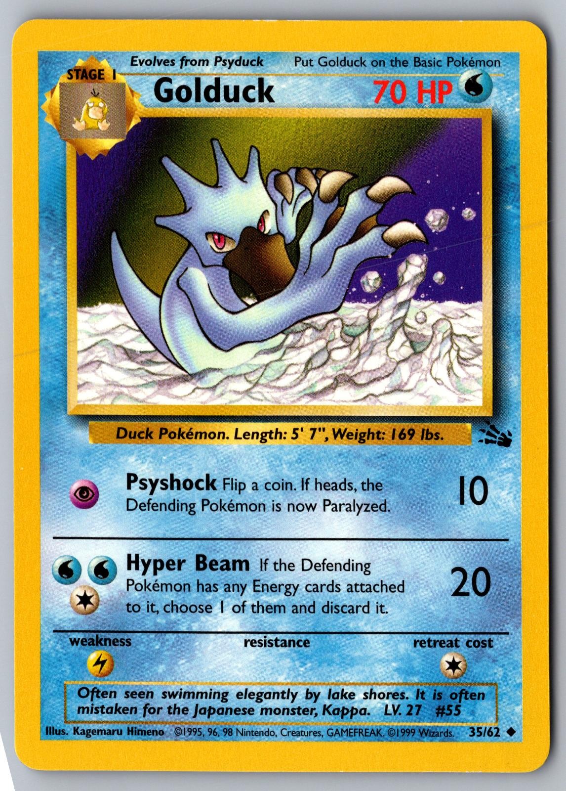 GOLDUCK 35/62 FOSSIL 1999