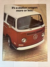 Vtg.1970s VW Volkswagen Camper Campmobile Van Car Dealer Sales Brochure Catalog
