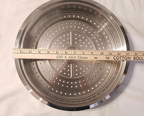 CURTIS STONE VAPORIERA VASSOIO ACCIAIO INOX *ADATTO* 12 IN PADELLA MULTIUSO CON COPERCHIO - Foto 7 di 13