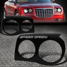 FOR 2005-2010 CHRYSLER 300/300C BLACK HEADLIGHT/LAMP COVER BRACKET EYELID TRIM