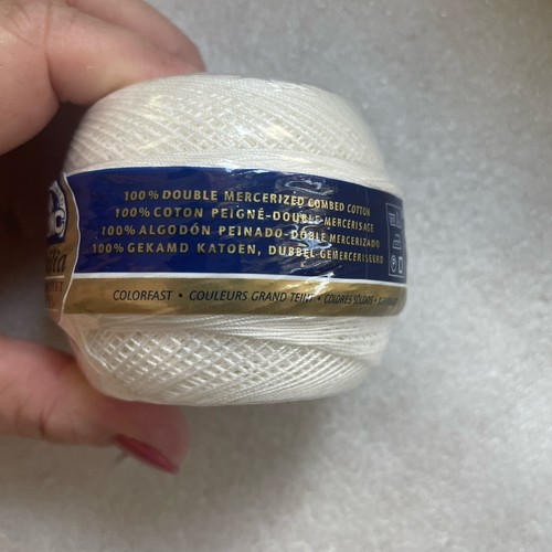 DMC Crochet 100% Cotton White BLANC No 20 Cebelia Lot 141430 50g Thread Spool - Picture 4 of 6
