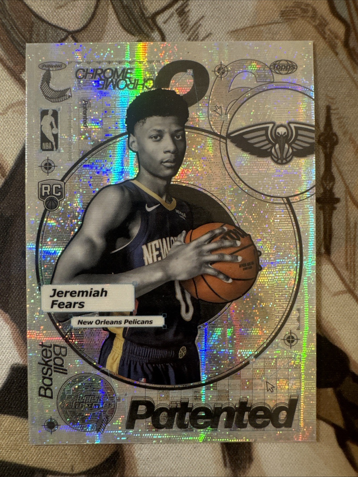 2025 Topps Chrome Jeremiah Fears Patented Case Hit SSP New Orleans Pelicans