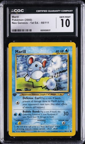 Marill (1st Edition) graded CGC 10 for sale on eBay
