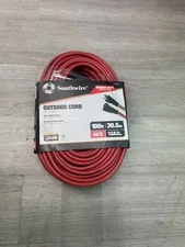 Southwire 100 ft. 14/3 SJTW Outdoor Medium-Duty Extension Cord 2409SW8804