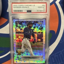 2022 Topps Chrome Logofractor Wander Franco #80 Rookie PSA 10 Tampa Bay Rays