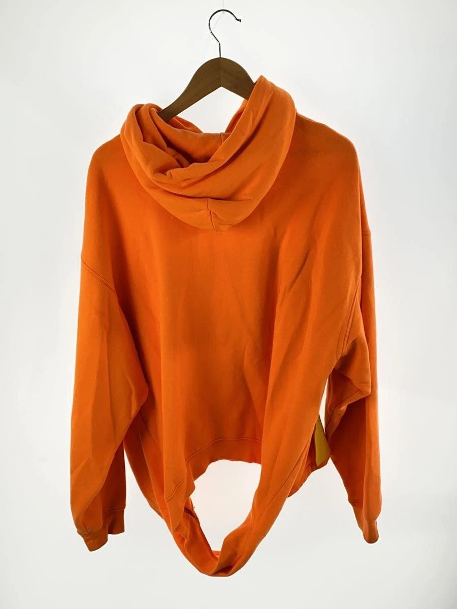 Felpa con cappuccio BALENCIAGA S cotone stampa arancione UP57 2017 01430 usata