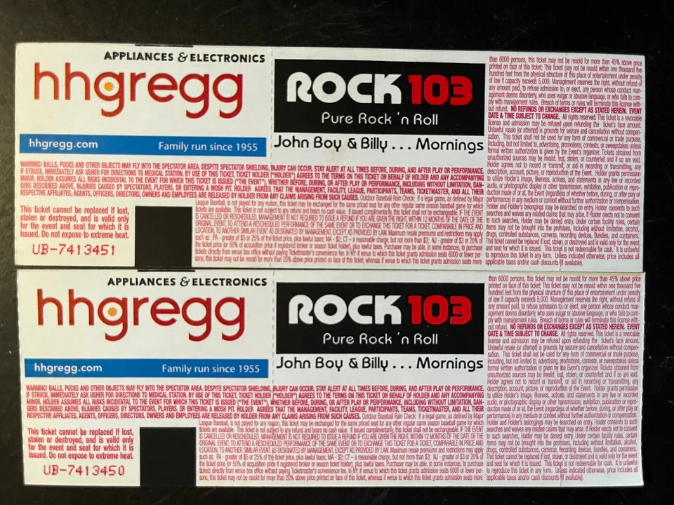 一对未使用门票 适用于 RAY ROMANO & BRAD GARRETT FOX 剧院 亚特兰大 4/15/2007 — 第 2/2 张图片