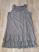 GAP XL Gray Sleeveless Tiered Ruffle Hem Shift Dress