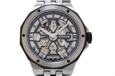 EDOX Edox Delfin Mecano Automatic 85303 Watch Stainless Steel Skeleton