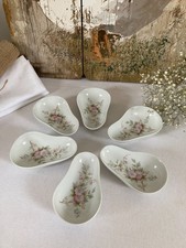 226⚜️ Six Limoges France porcelain avocado cups length 13 cm
