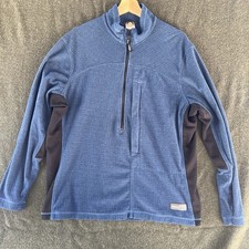 REI Men’s Half Zip Blue Fleece Jacket XL Made In USA Vintage Gorpcore