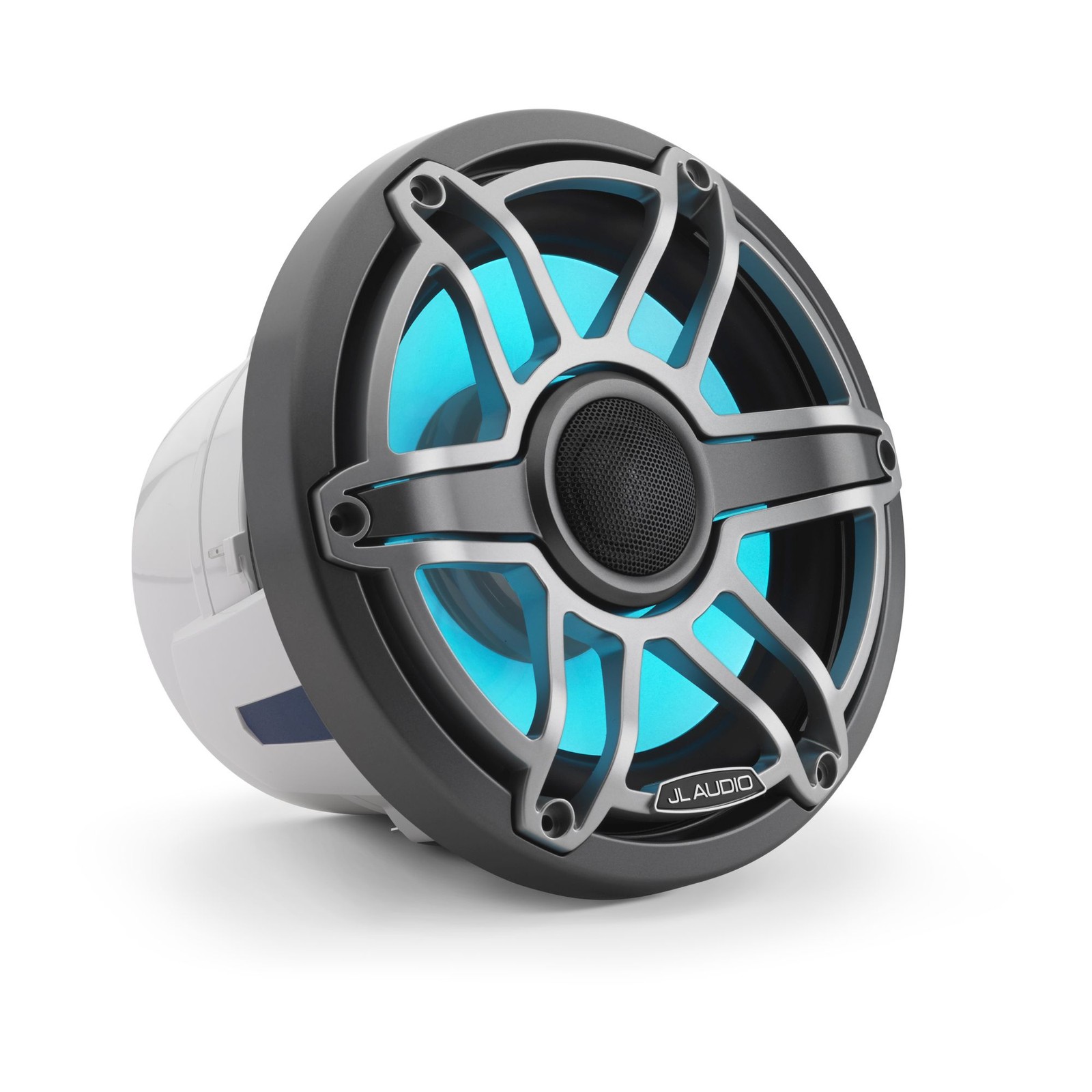 JL Audio 8.8-Inch M6 Marine Coaxial Speaker System, RGB LED, Gunmetal & Titan...