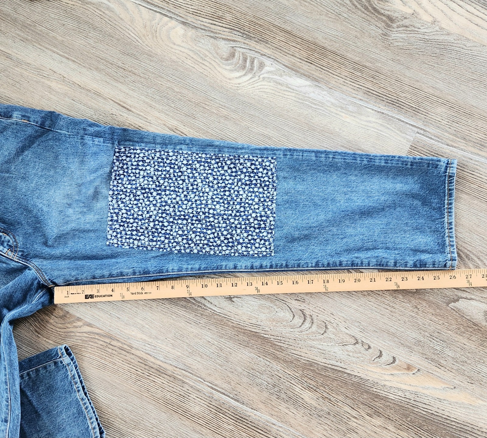 J Crew Premium Patchwork Button Fly Boyfriend Jea… - image 13