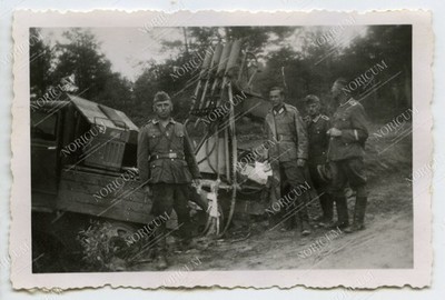 Foto Kesselschlacht bei Uman russische Beute Vierlingsflak Maxin MG WH (A108)
