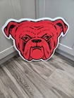 VINTAGE RED DOG TIN METAL BEER SIGN MAN CAVE BAR BULLDOG PLANK ROAD brewery