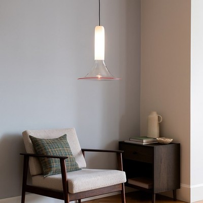 Leucos Samanta Lampe Glas Design Roberto Pamio Vintage 70er Jahre Originell