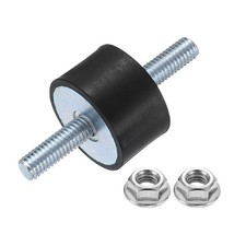 M6 x 18mm Rubber Mounts, 15 x 25mm Rubber Vibration Isolator with Nuts