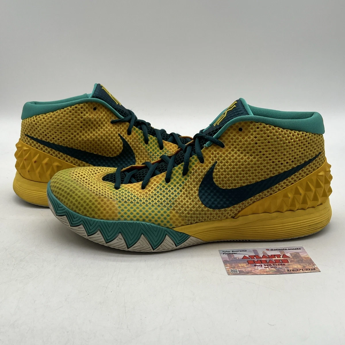 kiruakirua　1001 Size 13 - Nike Kyrie 1 Letterman White Aqua Yellow (705277-737) | eBay