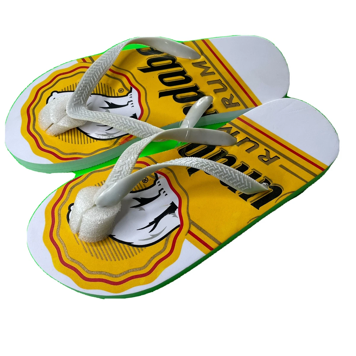 Bundaberg Rum Thongs Bundy Limited Edition White Inbuilt Bottle Opener On Sole