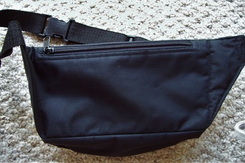 Vintage KODAK FILM Bauchtasche schwarz 3 Abschnitte mit Reißverschluss   - Bild 3 von 3