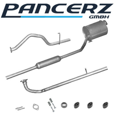 Komplette Auspuffanlage ab Kat für Daihatsu Cuore V (L7) 1.0 56PS 07.2000-2002