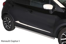 Schwellerrohre ohne Tritt für Renault Captur 1 & 2 Edelstahl poliert Ø63mm TÜV 