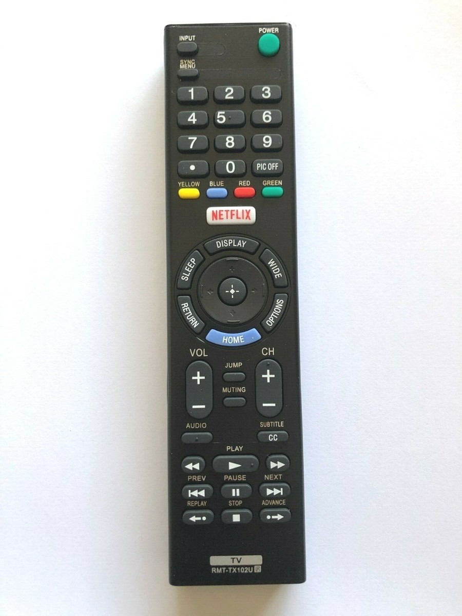 New RMT-TX102U Remote Control For Sony Bravia KDL-40W600D, 48W650D, 55W6500D TVs