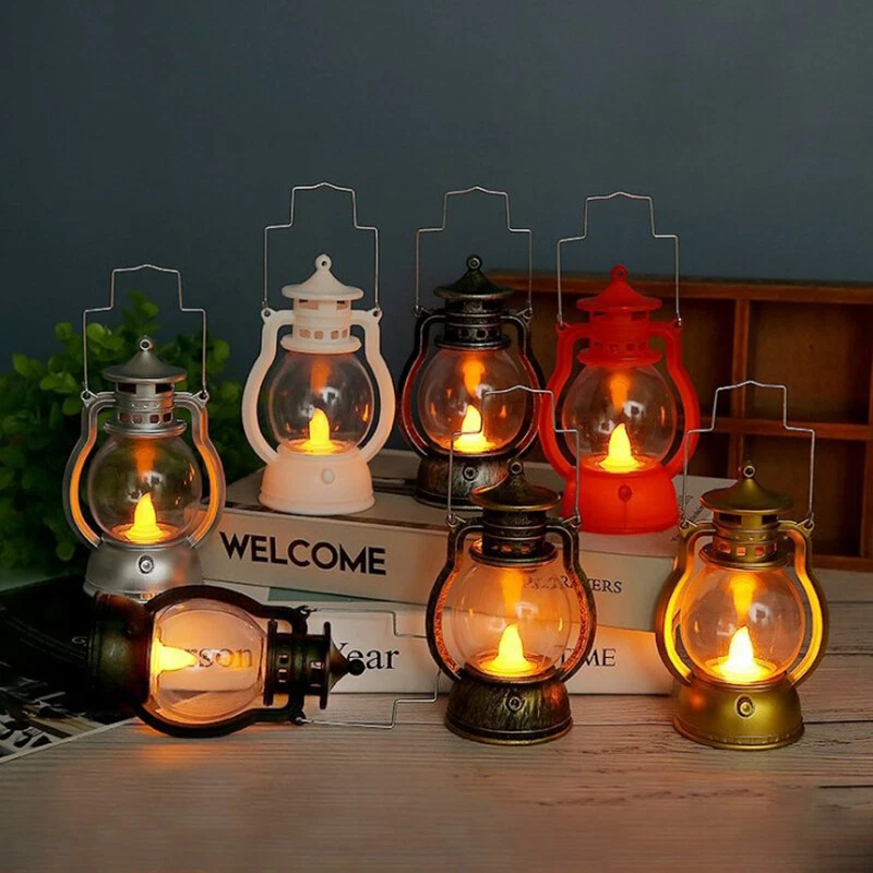 Retro Oil Lamp Halloween Decorative Led Small Home Party