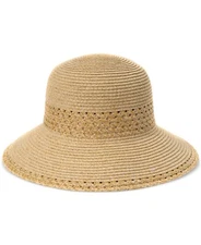 Giani Bernini Women's Open Inset Band Straw Cloche Hat - Natural