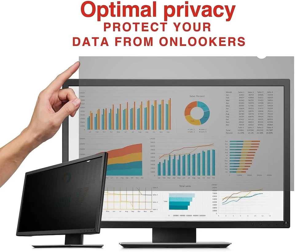 STAPLES LAPTOP 22" WIDESCREEN PRIVACY FILTER BLACK, 41940 - Image 2 of 3