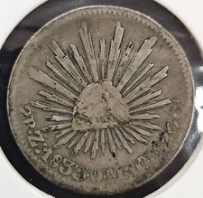 1833 OM Zacatecas Mexico 2 Reales .903 Silver KM# 374.12 Libertad [055PIB]